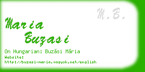 maria buzasi business card